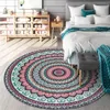 Tappeti tappeti tappeto rotondo di lusso di lusso astratto grigio anello annuale soggiorno camera da letto appesa cesta tappetino tappeti tappeti tappeti