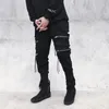 Pantaloni maschili black cargo punk joggers rave maschi jogging techwear autunno coreano streetwear hip hop con zipper nastro xxxlmen's drak22