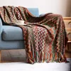 Boho Throw Cobertores Cobertor De Borla De Malha Super Macio Aconchegante Leve Sofá Decorativo Ao Ar Livre Melhorar Hotel Cama Sofá Escritório Todas As Estações Boho Afegão