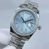 Luxury designer Classic Fashion Automatic Watch inlaid withBlue face stereoscopic nail size 36mm sapphire glass a ladies' favorite Christmas gift