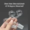 Bent Glass Pipes 10mm 14mm 18mm Male Female Joint Pyrex Glass Oil Nail Adapter Pipe for Dab Rig Bong Cheapest