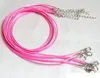 Wax Leather Rope Necklace Snake Cord String Rope Wire Extender Lobster Clasp Chain Fashion DIY jewelry Findings in Bulk