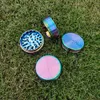 Rainbow Dazzle Color 40 Mm 4 Layer Rökning Cigarett Metal Tänder Filter Net Dry Herb Disponibla Shisha Vape Pen Bong Herb Grinder Dab Rig