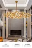 Copper Crystal Chandeliers Pendant Lights Fixture LED Modern Coloured Glaze Glass Chandelier American Luxury Haning Lamps European Romantic Droplight Dia100cm