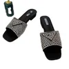 2022 designerskie sandały damskie seksowne luksusowe kapcie z kryształkami klasyczne damskie slajdy letnie szerokie płaskie buty na co dzień
