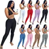 Pantaloni da donna a due pezzi Set 2022 Tute firmate Reggiseno sexy Pantaloni da yoga Leggings Abiti Elasticità Tute da jogging casual