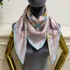 Foulard carré pour femme foulards de haute qualité 100% soie sergé beau motif de canne pinte taille 90cm- 90cm