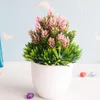 İç dekorasyonlar Yapay Bitkiler Bonsai Süs Simüle Pot Sahte Çiçekler Araba Ofis Ev Dekor Saksı Gösterge Tablosu Süsleri Stil