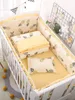 6pcsset Blue Universe Designe Crib Bedding Set Cotton Cotton Toddler Baby Bed Binens تشمل Baby Cot Pedchedcase 2205315049044