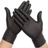 disposable gloves black nitrile glove industrial ppe powder free latex free garden household kitchen