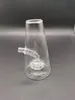 Mini 5 tum klart glas vatten bong vattenpipa med däck percolators olje riggar rökrör