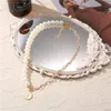 Anhänger Halsketten Vintage Mehrschichtige Perlenkette Für Frauen Mode Gold Porträt Münze Dicke Kette SchmuckAnhänger