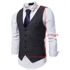 Chaleco de traje de moda para hombre chaleco de vestir Formal Colete Masculino espiga Gilet Fitness chaqueta sin mangas chaleco de boda para hombre XXL 220704