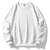 Sweat-shirt à col rond pour hommes, couleur unie, ample, basique, décontracté, tendance, nouvelle collection printemps 2022, M-5xl
