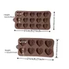 Heart Chocolate Molds 15 Cavity Diamond love Shape Silicone Wedding Candy Baking Molds Cupcake Decorations Cake Mold 3D