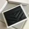 Designer wallet fashion Card Holders caviar woman mini Designer pure color genuine leather Pebble texture luxury Black wallets with box