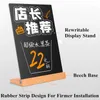 A4 210x297mm Decoratief houten basistafel Schalgelbord teken Display Stand Foto Pop Menu AD -houder Stand