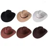 قبعات واسعة الحافة قبعة رعاة البقر مع قابلة للتعديل حبل الذقن عتيقة ملحقات الملابس 2022 الموضة elob22