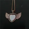 Sublimation Blank Heart Photo Necklaces Pendants Hot Transfer 인쇄 보석 소모품 공장 ​​가격두면 인쇄 할 수 있습니다.