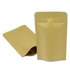 9 14CM Doypack Kraft Paper Mylar Storage Bag Stand Up Aluminium Folia Herbata Pakiet herbatnikowy