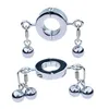 New 2022 high quality exercise locking steel ball stretcher testicle restraint penis ring scrotum alloy Rooster