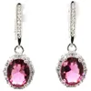 Dangle Chandelier 32x11mm 55g 925 Solid Sterling Silver Earrings Real Blue Sapphire Created Pink Tourmaline Kunzite Cz Daily We