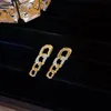 Dangle lustre chaîne boucles d'oreilles pour femmes filles mode coréenne zircon cubique 2022 tendance Couple bijoux cadeau Pendientes MujerDangle