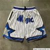 Team-Basketball-Shorts Just Don Retro City Version Stripe Wear Sporthose mit Taschen-Reißverschluss-Jogginghose Hip Pop