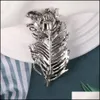 Pins Brooches Jewelry Crystal Peacock Feathers Enamel Pins Wedding Accessories Retro Fashion Brooch For Cloth Women Gift Drop Delivery 2021