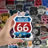 50 -st Retro Route 66 Sticker The Main Street of America Stickers Laptop Guitar Lage Telefoonfiets Cool Graffiti Sticker Decal Kid Toys