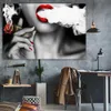 1 panneau HD femme dame cigare fumée affiche imprimé peinture murale mur Art photo pour salon peinture pas encadré