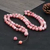 Perles brins 8MM rouge patiné pierre multicouche Bracelet de haute qualité naturel 80 perles pendentif collier femmes méditation Bracelet bijoux La