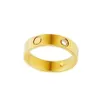Rvs Crystal Trouwring Vrouw Sieraden Minnaar Ringen Mannen Belofte voor Vrouwelijke Vrouwen Gift Engagement Liefde Ring Designer 48DO
