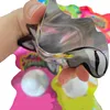 Hologram 500 mg Dank Gummies EDibles Packaging Specialformad väska Die Cut Worms Bears Cubes Gummy Lukt Proof Mylar Bags