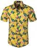 5スタイルメンズハワイアンビーチシャツフローラルフルーツプリントシャツトップ