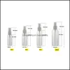 Bottha Bottles Office School Business Industrial Pequeno Plástico transparente Plástico Praneio de spray Recarregável 10ml/30ml/50ml/60ml/100ml Viagem