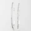 CZ Diamond Pave Love Heart Hoop Earring 정통 925 Sterling Silver Wamend Gift Pandora Huggie Earrings를위한 오리지널 박스 세트