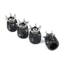 Car Wheel crown Valves Stems Caps Nut Car Tire Creative diamond inlaid valve Cover modified Set