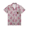 Розовая маленькая клетчатая рубашка, мужская клетчатая рубашка с коротким рукавом и пуговицами, облегающие мужские классические рубашки, повседневная клетчатая сорочка Homme256s