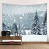 Snow Scene Tapestry Beautiful 3D Digital Printing Bakgrund Bohemian Hippie Olika storlekar J220804