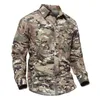 Men's Casual Shirts Est Tactical Military Camouflage Quick Dry Army Combat Long Sleeve Clothing Man Spring/Summer Soldier UniformMen's