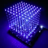 Tafellampen Board Square 3D LED -kubuskit Diy 8x8x8 3 mm Witblauw rood geel groen licht