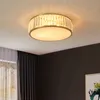 النحاس الحديثة LED Crystal Seiling Light Indoor Lighting Thipsust Home Decoration Round Round Mount