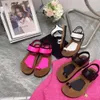 2022 Women Sandals Hollow out Flat Slippers Sandal Studded Girl Shoes Jelly Platform Slides Lady casual Flip Flops 35-41