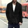 Survêtements pour hommes Pull Vestes Hommes Veste Cardigan Couleur Poche et H Solide Double Face Automne Hiver Bouton Homme Grand Mens Mode