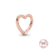 S925 Sterling Silver Loose kralen liefde hart kralen dames armband mode accessoire charme popcirkel hanger origineel fit pandora ketting sieraden cadeau