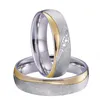 زفاف خواتم الزفاف الزوجة المصنوعة يدويًا يدويًا للرجال والنساء الذهب الفضي اللون من التيتانيوم مجوهرات الزواج