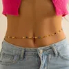 Sexy Vintage Aesthetic Belly Chain Thin Link Waist Chain Belt Y2K Streetwear Summer Women Fashion Body Jewelry Heart Charm