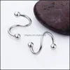 Naso Anelli Borchie Gioielli per il corpo Qiamni 120 Pz / lotto Titanio Sexy Labbro Orecchio Cartilagine Trago Sopracciglio Captive Bead Ring Piercing Drop Delivery 20