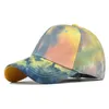 Visors Summer Hats Women Beach Casual Tied Dye Drukowana kolorowa czapka baseballowa szczytowa młodzieżowa OLIV22